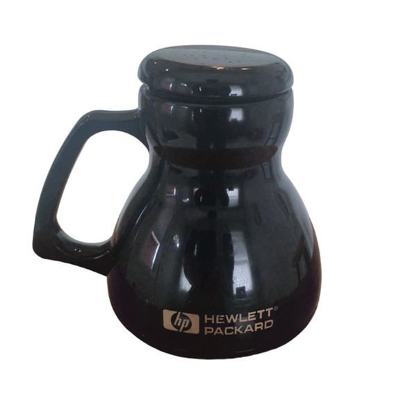 Vintage HP Hewlett Packard Advertising Traveler Spill Proof Coffee Mug - Picture 1 of 10